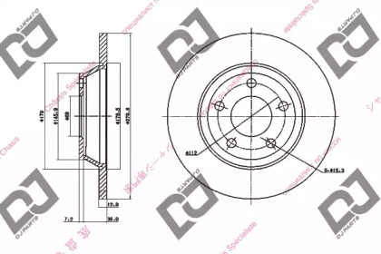 Тормозной диск DJ PARTS BD1590